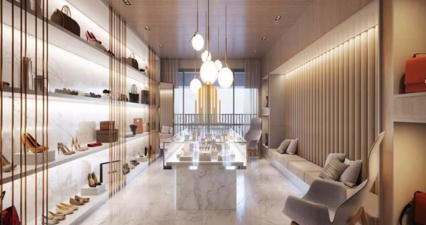 CONDOMÍNIO ZAHLE EM PARAÍSO - SALA COMERCIAL DE 43M² COM RECEPÇÃO, COPA E BANHEIRO.