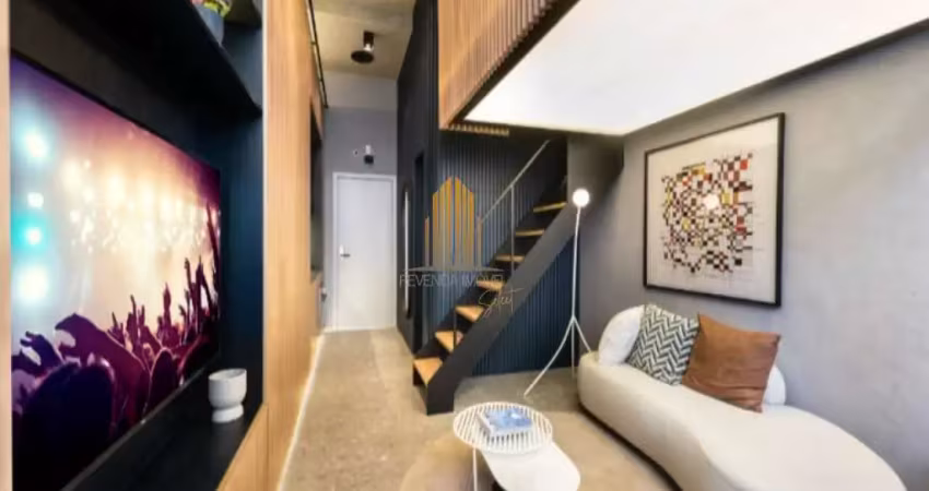 Condomínio moema signature - studio de 27m² com dormitório, banheiro e varanda.