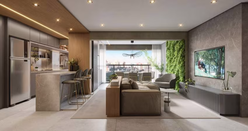 Condominio Led Vila Madalena, Apartamento de 91m² com 2 suítes, varanda gourmet, 1 vaga.
