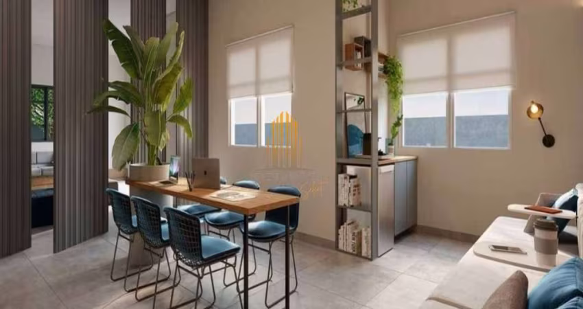 Condomínio My One Estação Campo Belo no Brooklin, Apartamento de 42m² com 2 dormitórios, terraço, se
