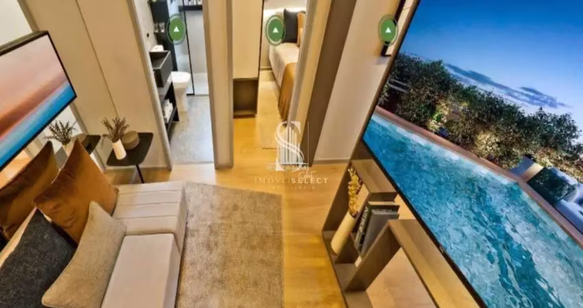 Condomínio nex one jurupis em indianópolis  - studio garden de 49m² com dormitório, banheiro, varand