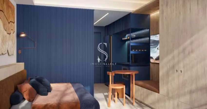 Condominio uapé em higienópolis, studio de 25m² com 1 dormitório, terraço, sem vaga.