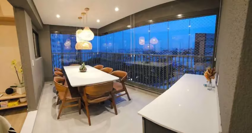 Sinfonia Vila Mascote, Apartamento Mobiliado de 74m² com 3 dormitórios, 1 suíte, 2 vagas.