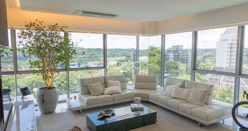 Apartamento de alto padrão mobiliado e decorado com 3 quartos (suítes) e vista para o parque barigui – ecoville, curitiba - 245 m² | ref 425