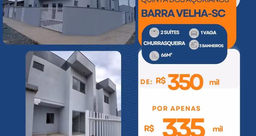 Sobrado  03  com 2  suítes na quinta dosaçorianos em barra velha sc