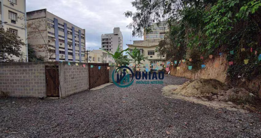 Ótimo terreno ( dois lotes), 645 m² - venda por r$ 2.105.000  - centro/fátima - niterói/rj
