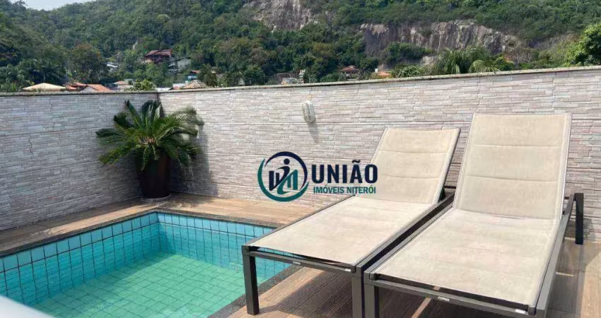 Cobertura com 4 quartos à venda, 220 m² por r$ 1.580.000 - itacoatiara - niterói/rj