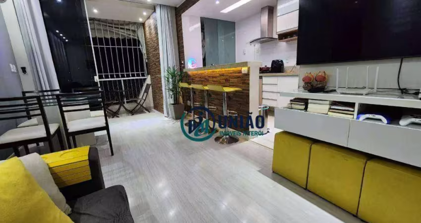 Apartamento com 2 dormitórios à venda, 80 m² por r$ 390.000,00 - fonseca - niterói/rj
