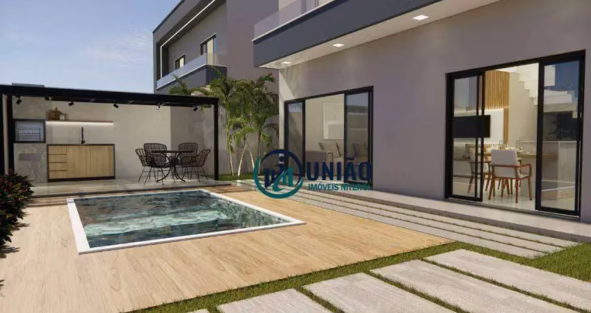 Excelente casa duplex, com 4 suítes, 4 vagas, quintal, piscina, dentro de associação de moradores!!