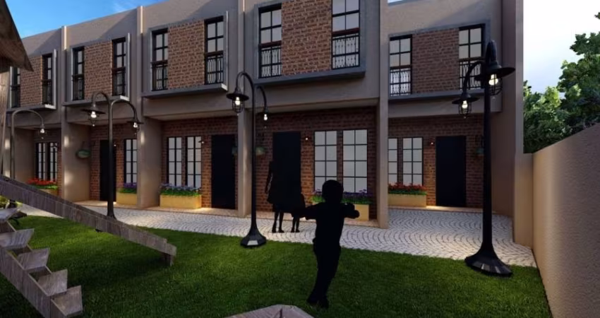 Sobrado novo em Cond./ Jd. Europa/ 2 Dorm./ Área Gourmet/ Quintal/ Só R$ 355 mil