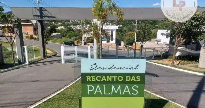 Terreno à venda, 600 m² em condomínio fechado por r$ 700.000 - residencial recanto das palmas - vinhedo/sp
