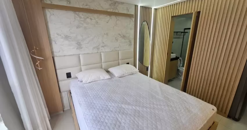 Flat pronto para morar, totalmente mobiliado, com ambientes modernos e funcionais no jardim oceania