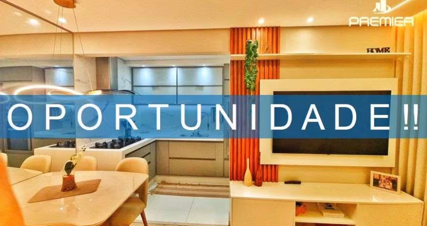 APARTAMENTO COM FINO ACABAMENTO RES. HARMONIA 52 M², 2 DORMITÓRIOS, COZINHA ESTILO AMERICANA