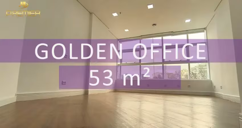 Sala comercial de 53m² para locação, com 2 banheiros, 1 vaga - ed. golden office - em jundiaí sp