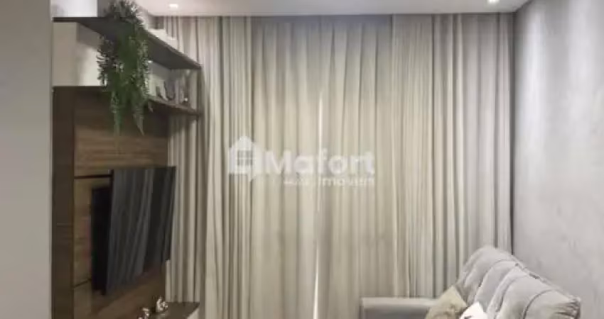 Apartamento com dois dormitórios, varanda, uma vaga, lazer