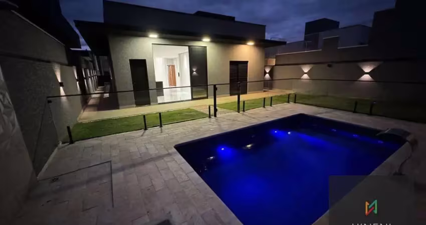 Casa nova terrea mobiliada condomínio fechado atibaia 03 suites