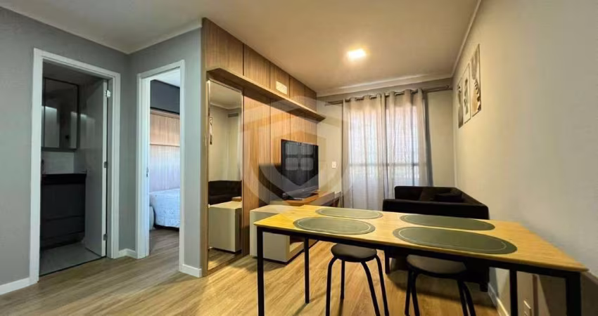 APARTAMENTO FLY RESIDENCE 100% MOBILIADO | 1 QUARTO | 1 SALA | 1 BANHEIRO | 1 VAGA