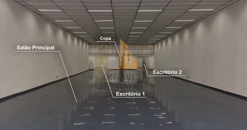 Loja/Salão de 400m² na Mooca - SP: locação por R$20.000 com 4 banheiros.