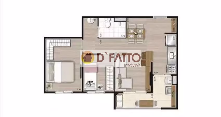 Apartamento com 2 dormitórios à venda, 47 m² por R$ 425.000 - Vila das Bandeiras - Guarulhos/SP