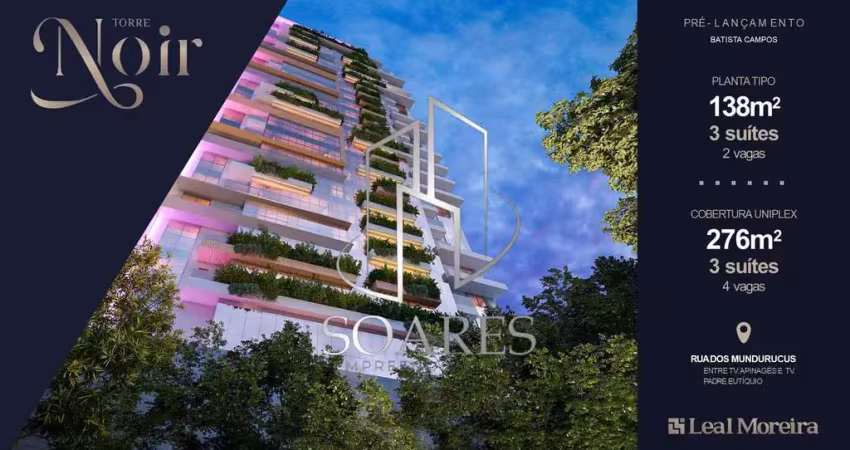 Torre noir -são 138m², 3 suítes e 2 vagas  de pura beleza