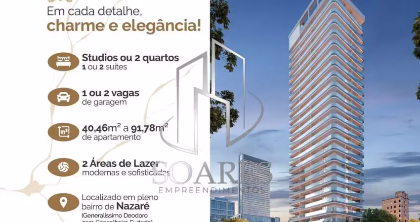 Vogue nazaré - lazer completa com piscina, churrasqueira, academia, salão de festas, e muito mais, 08