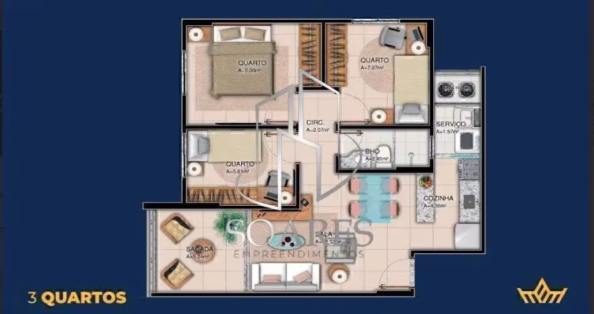 Porto real - apartamento   2 ou 3 quartos com  1 vag74