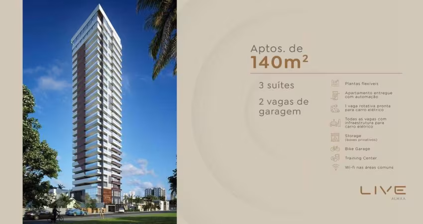 Live Almaa em são Bras - 3 Suites e 2 vagas com vista panoramica para a baia