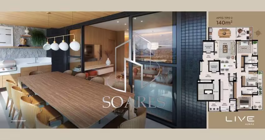 Live almaa 140m² com 3 suites em plena  conselheiro furtado - 2 vagas de garagem