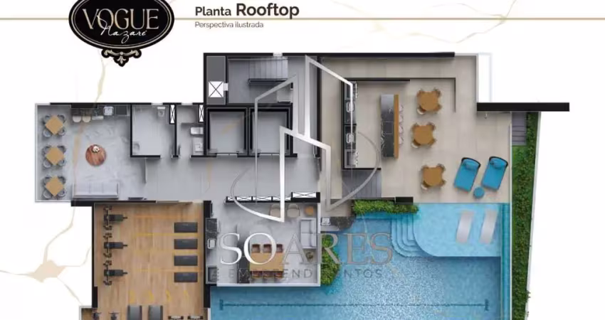 Vogue nazaré - sala de jantar,  2 suíte com sacadas, 02 vagas de garagem.
