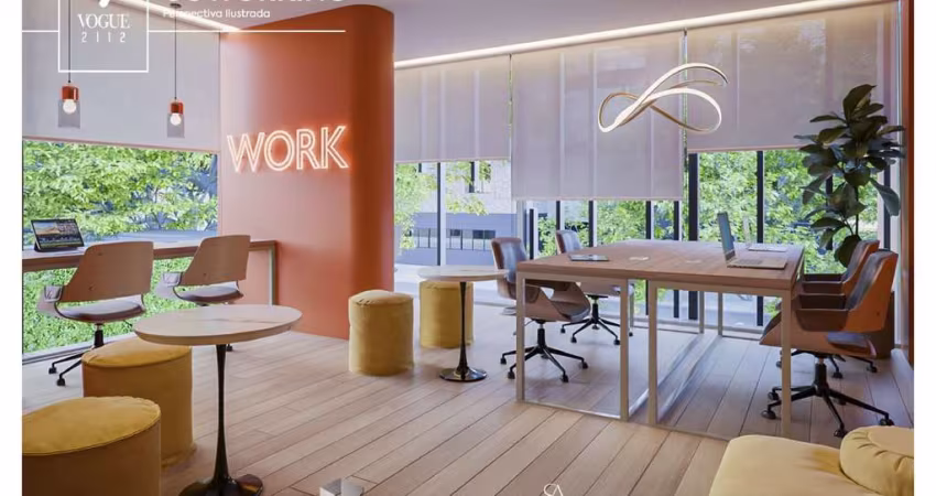 VOGUE 2112 – Lazer Completo com Rooftop, Pub, Coworking e Brinquedoteca