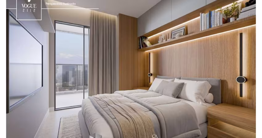 VOGUE 2112 – 1 e 2 Quartos com Suíte e Lavabo em Localização Privilegiada