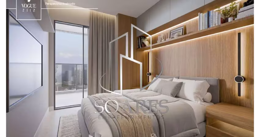 Vogue 2112 – 1 e 2 quartos com suíte e lavabo em localização privilegiada