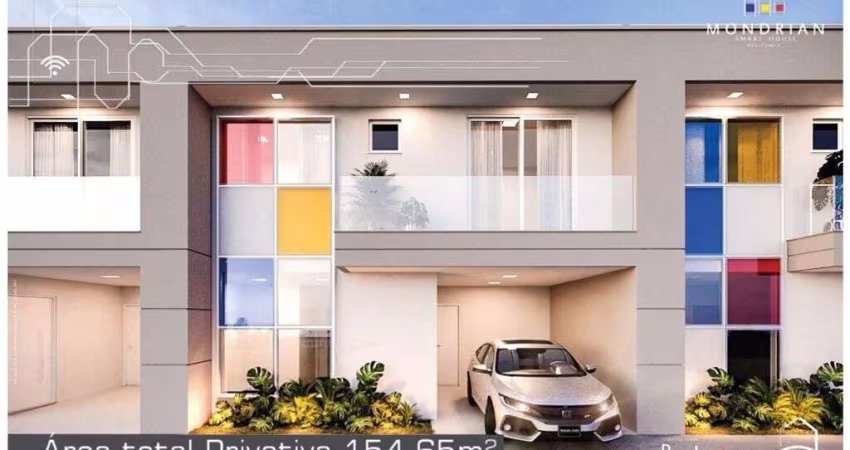MONDRIAN SMART HOUSE Casa com 3 suítes em condomínio fechado