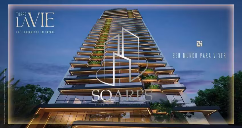 Torre la vie luxo em nazaré! na planta com 4 suítes e 3 vagas