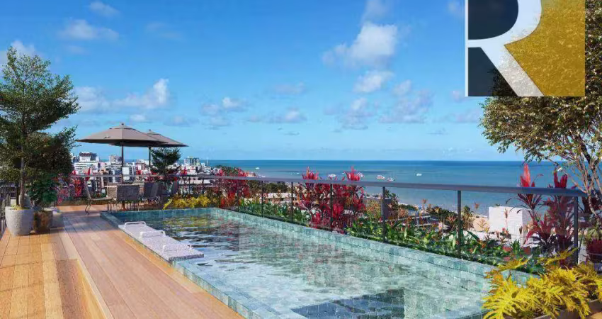Apartamento Flat com 1 dormitório à venda, 22 m² por R$ 375.000 - Cabo Branco - João Pessoa/PB