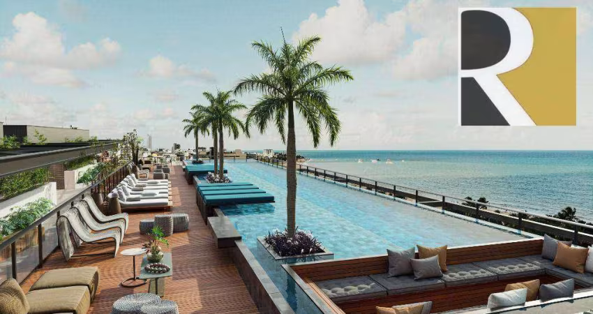 Apartamento flat com 1 dormitório à venda, 19 m² por R$ 384.000 - Cabo Branco - João Pessoa/PB