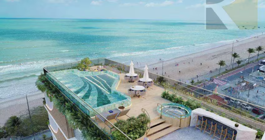 Flat beira mar com 1 dormitório à venda, 22 m² por r$ 520.000 - manaíra - joão pessoa/pb