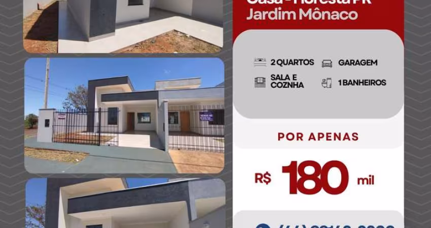 Casa 2 dormitórios para Venda em Floresta, JARDIM MÔNACO, 2 dormitórios, 1 banheiro, 1 vaga