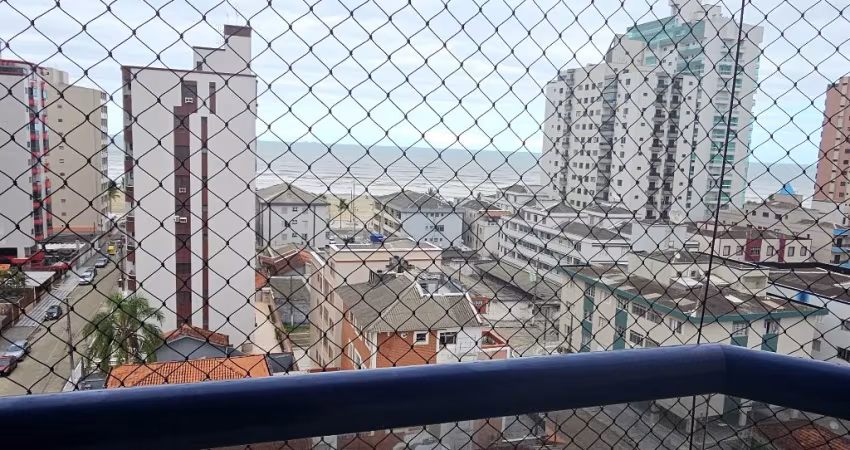 Lindo Apartamento de 1 dormitórios vista livre para praia na Guilhermina a - Praia Grande -SP