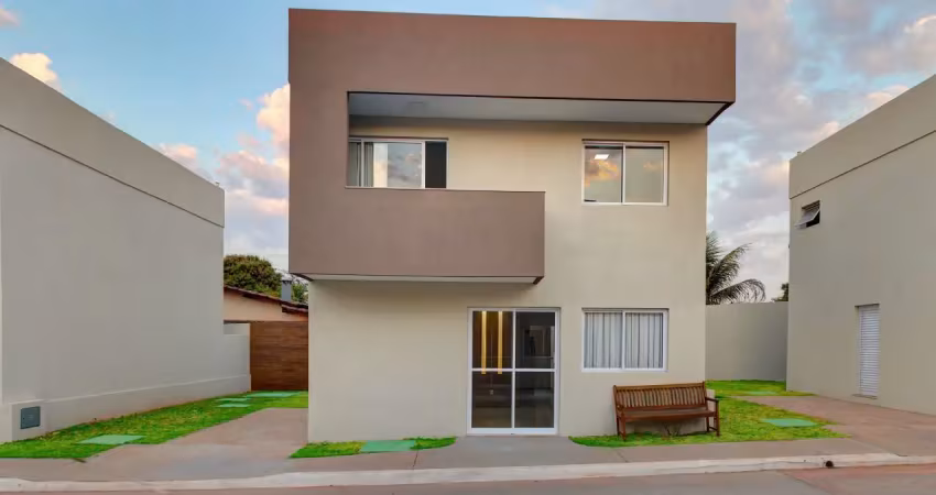Lindo sobrado em condominio fechado 107 m², novo, alto padrão, 3 suites em condominio fechado no jd maria ines proximo ao buriti