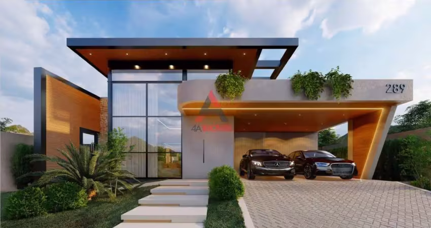 Casa linear no alphaville com 3 suítes, área gourmet e piscina!