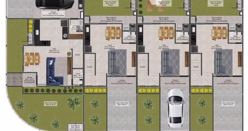 Res. ilha de paros | três rios do norte | 2 suítes | 98m²