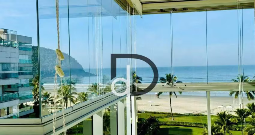 Magnífico apartamento frente mar com 5 suítes disponível p/ locação temporada
