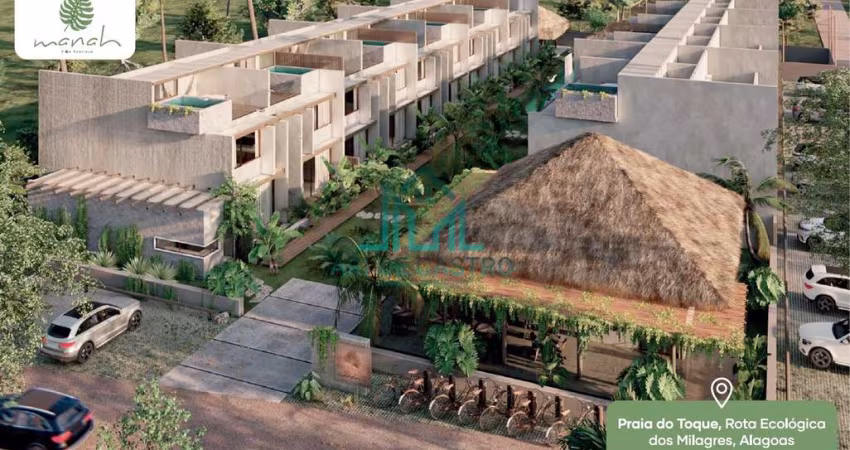 Apartamento em São Miguel dos Milagres de 1 Quarto e Sala na Praia do Toque - Alagoas