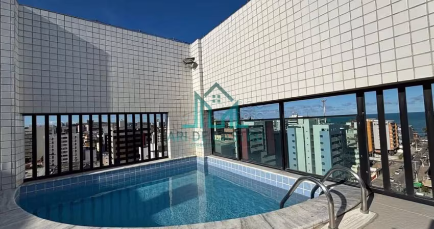 Cobertura com Vista Mar e Piscina, 193m², Nascente, Mobiliada na 3ª Quadra da Praia de Jatiuca - Maceió Alagoas