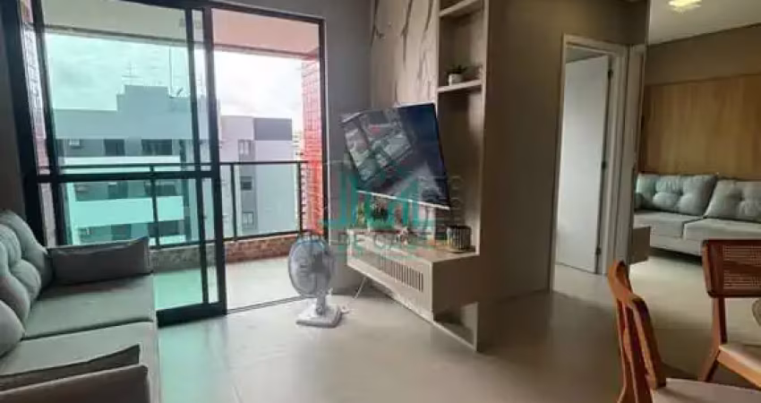 Apartamento novo mobiliado com 2 quartos, varanda com 58m² em andar alto - maceió alagoas