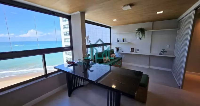Apartamento com 216m² à beira-mar, andar alto, 3 suítes, todo mobiliado, 4 vagas na praia de jacarecica - maceió alagoas