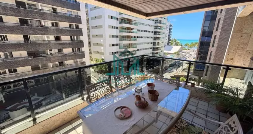 Apartamento com 4 quartos com 267m², varanda com vista mar da praia de ponta verde - maceió alagoas
