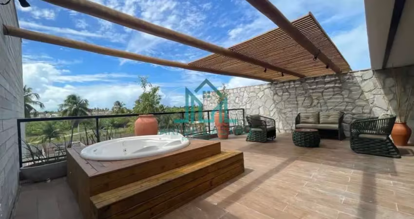 Apartamento jacuzzi e piscina, 260m² - 3 suítes, rooftop na praia de tatuamunha - rota ecológica dos milagres - alagoas