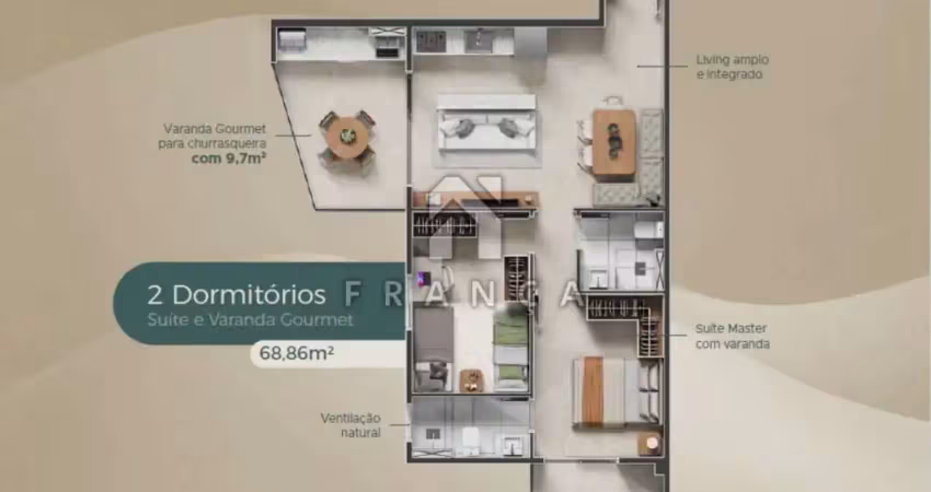 Apartamento com 2 quartos à venda no Loteamento Villa Branca, Jacareí 
